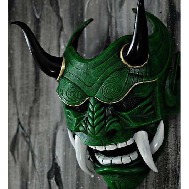 Red Prajna Mask Prajna cosplay Japanese-style latex face mask with fangs Mask of Prajna