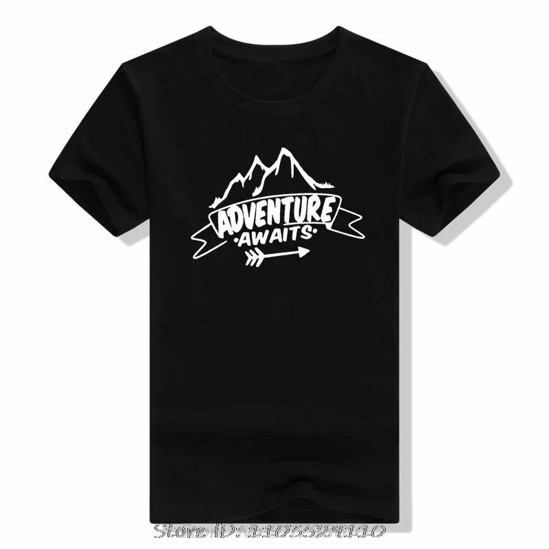 Eat Sleep Travel Repeat Mountains T-shirt Unisex Adventure Hiking Tshirt Summer Outdoor Casual Graphic Tees Tops T Shirt Tops