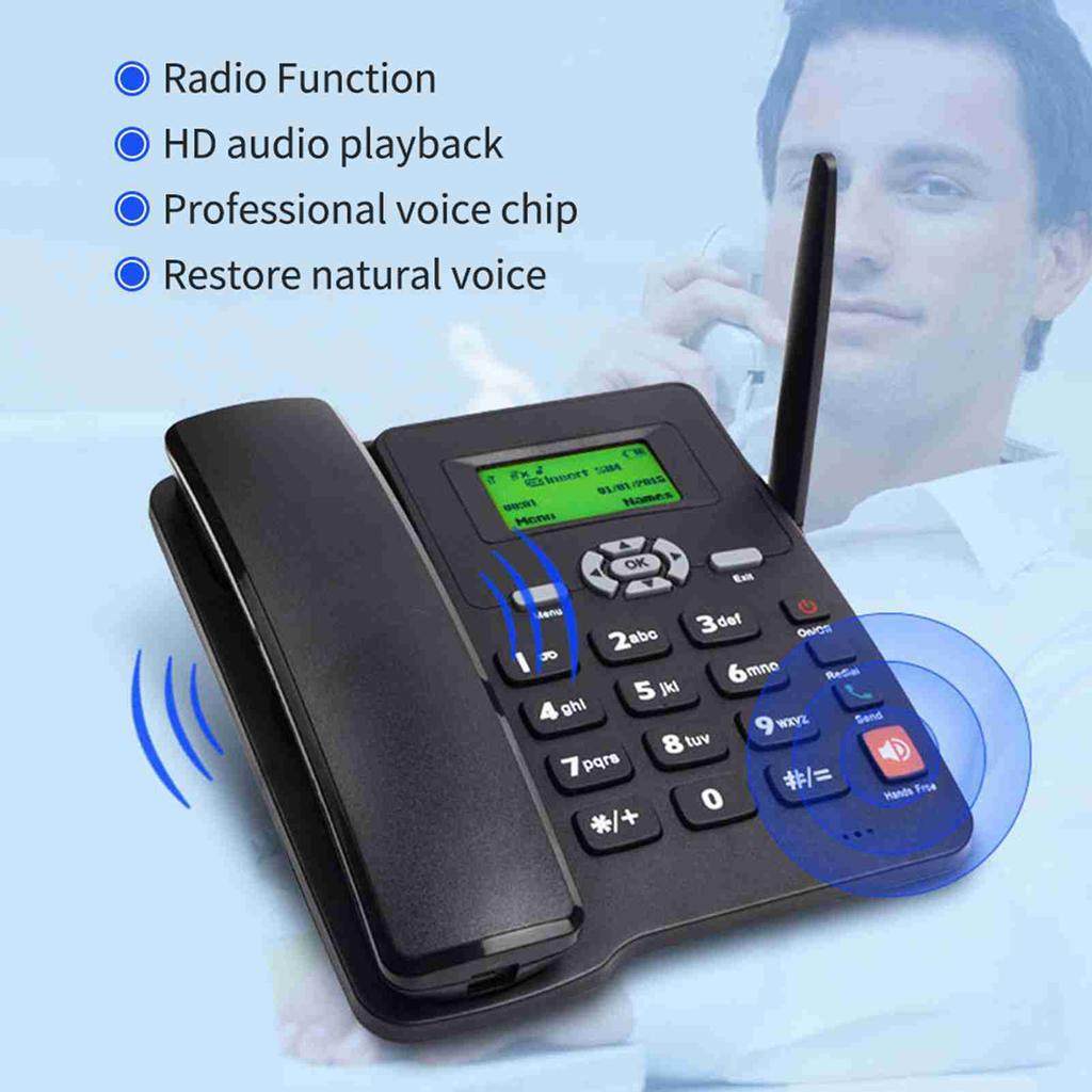 Cordless Phone Quadband GSM Phone 2G Network for Business Or Family Wireless Telephone Fixed Wireless Phone SIM-card telephone