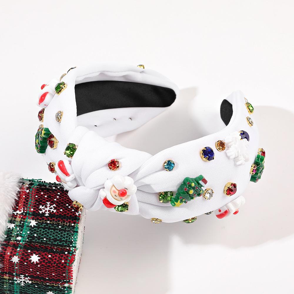 Snowflake Snowman Creative Hair Hoop Bow Santa Claus Doll Headwear Soft Christmas Hairband  Girls