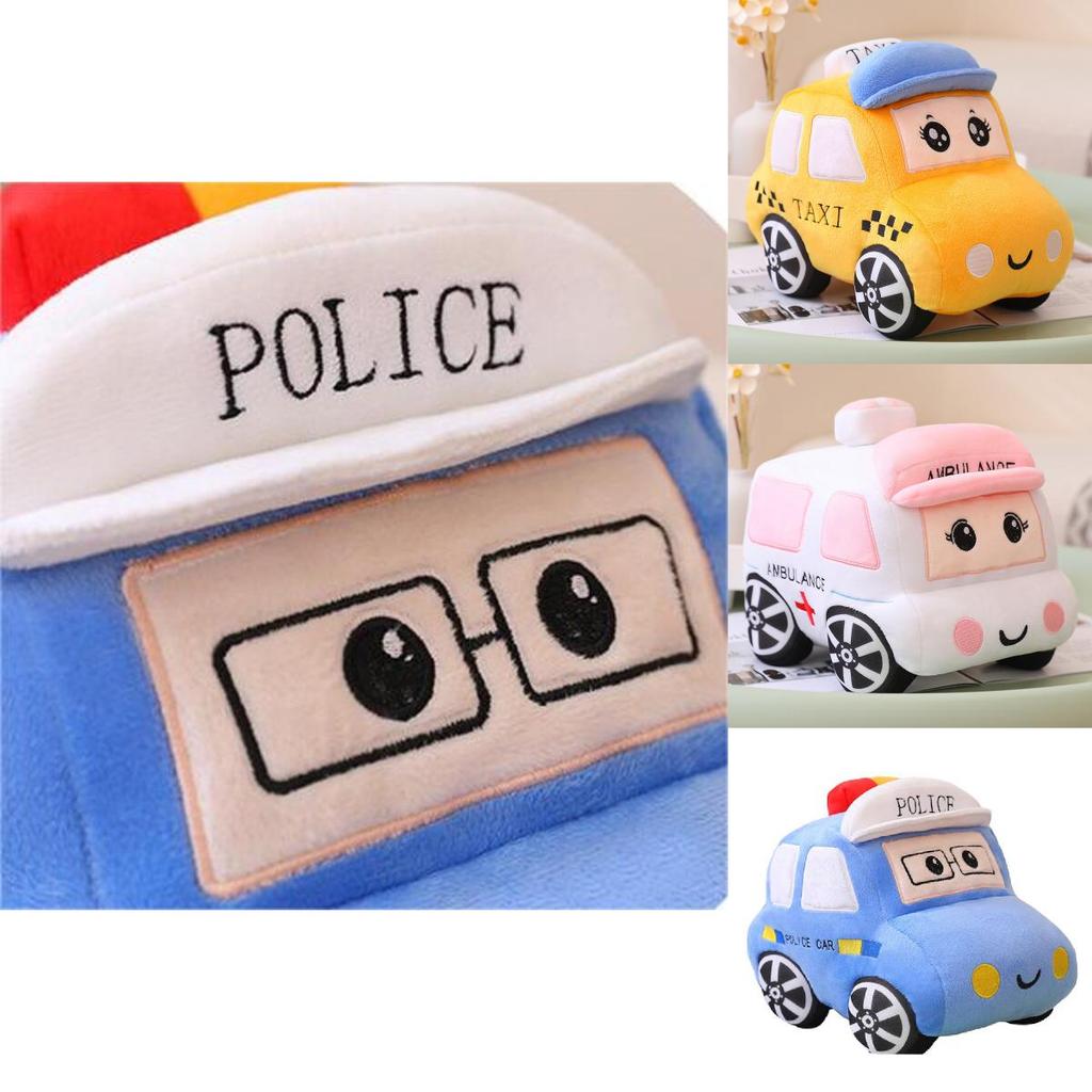 Ultra-plush Short Fur Cartoon Car Pillow- Available In 3 Vibrant Colors