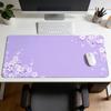 Lila Blumen Ästhetik XXL Mauspads Gamer Büro Zubehör Tischunterlagen Tastaturmatte Mauspads Gaming PC Schreibtischunterlage Mauspad Schreibtisch