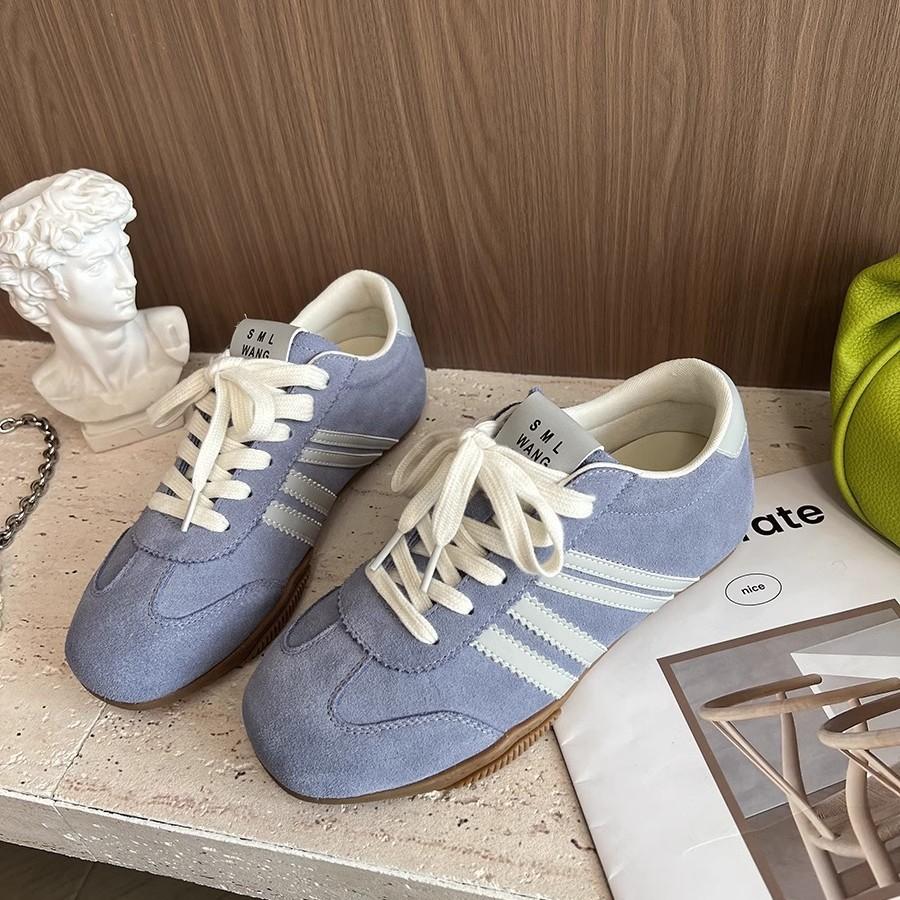 Cowhide version~ Casual sports women's shoes 2025 new spring flat-bottomed non-slip versatile German training shoes women's soft baseplate shoes