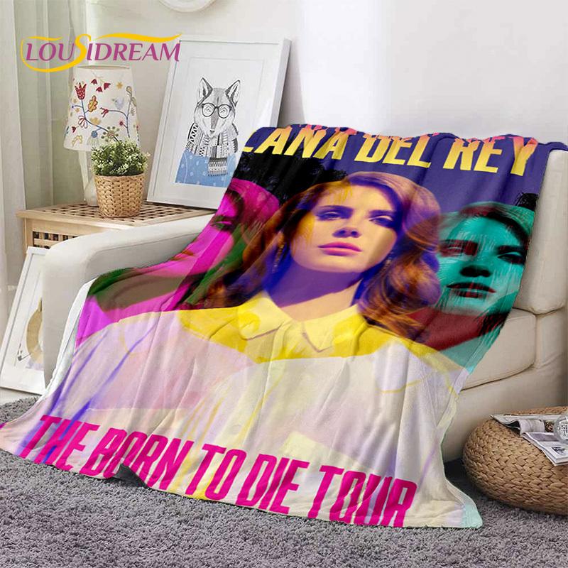 Coperta morbida in flanella, coperta da lancio, coperta confortevole per picnic, letti, divano, casa, camera da letto, del cantante Lana Del Rey, Lizzy Grant