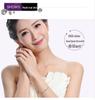 Zhenrong 925 Silver Heart Bracelet with Purple & White Diamonds