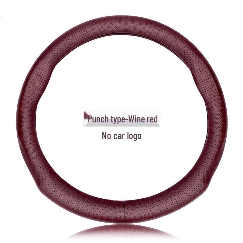 Genuine Leather Luxgen Steering Wheel Cover - Universal Fit for U6, Big 7, S5, U5, 7MPV, Na 5, Rui 3 Models