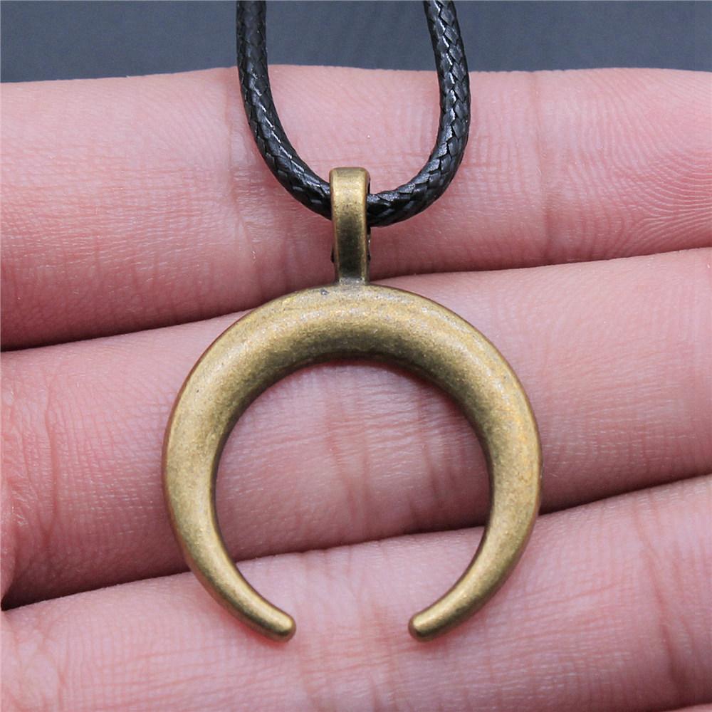 45cm Necklace Leather Chain Big Skull Halloween Kids' Jewelry Materials QN064