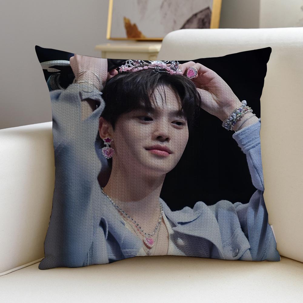 KKorean actor Song KangS Cushion Cover Breathable and skinfriendly linen pillowcase square removable and washable cushion
