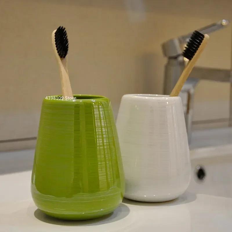 Colorful Pearl Ceramic Soap Dispenser, Toothbrush Holder, Bathroom Supplies, Toothpaste Dispenser, Wedding Gift, Five Piece Set