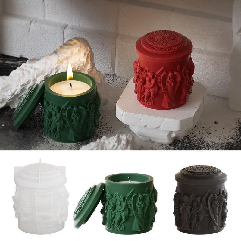 Statue Candle Cup Silicone Mold DIY Storage Jar Aroma Candle Resin Mold Gift Home Decoration
