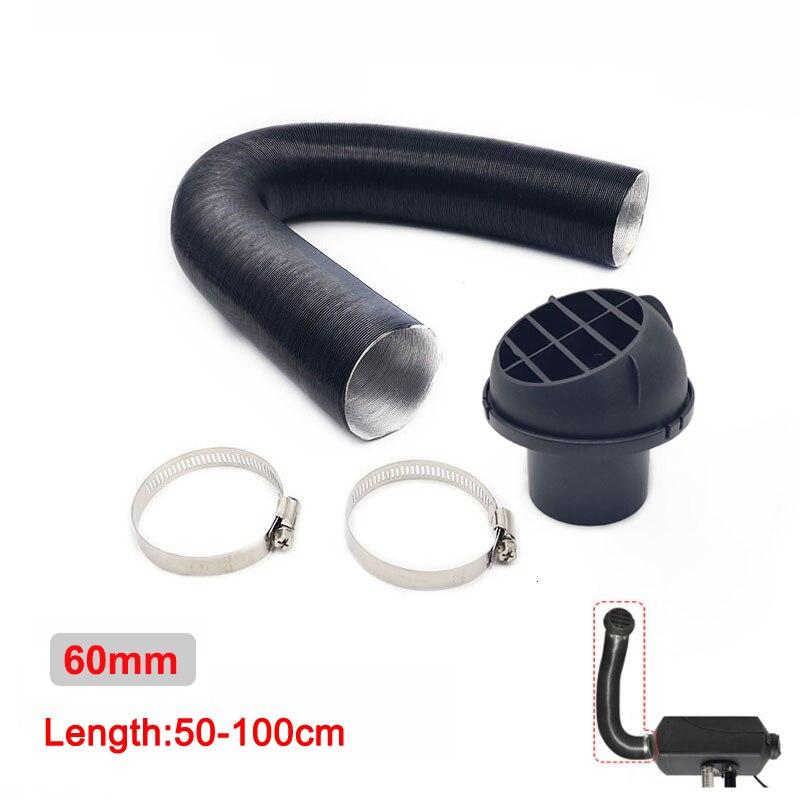 60/75/42mm Car Heater Replacement Kits Air Diesel Parking Heater Ducting Pipe Air Vent Outlet Hose Tube Connector w/Hose Clips