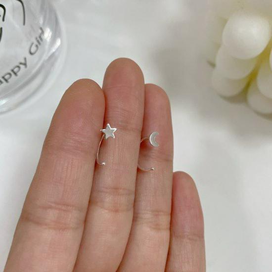 925 Sterling Silver Butterfly Stud Earrings - Elegant Ear Clips & Trendy Ear Hoops for Women