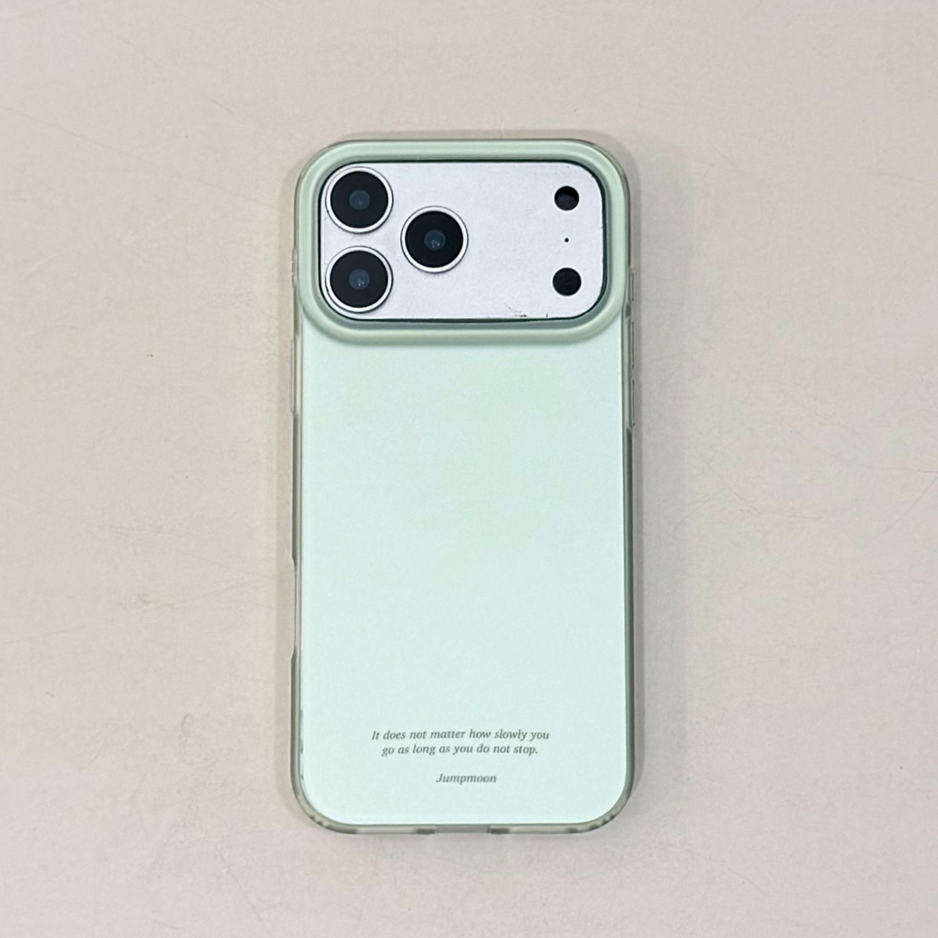 

Silver Hot Stamping Solid Color Label for iPhone 17 Pro Max, 16, and 15 Pro Max Phone Case – New Style iPhone 16 Pro зелёный