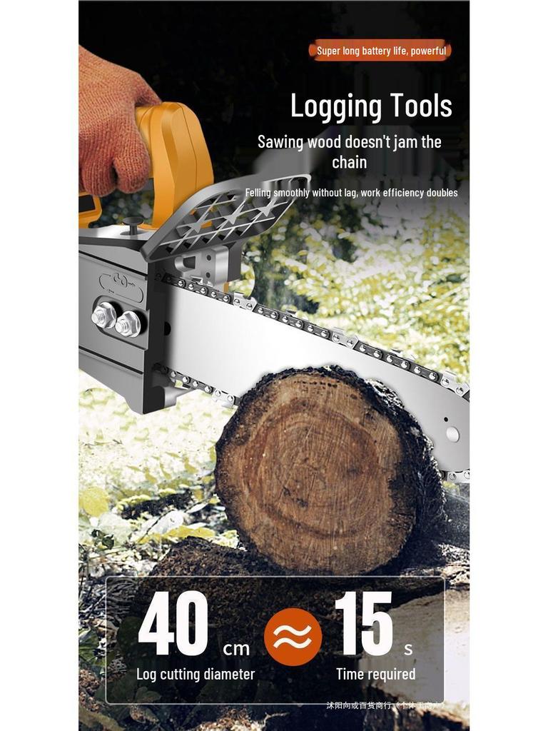 Chuangyi 6" & 12" Cordless Electric Chainsaw for Tree Logging and Woodworking
