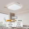 LED iling Light Fixture 18/24/36/48W Dimmable Flush Mount Modern Home Lamp for Bedroom Living Room Kitchen Hallway UltraBright
