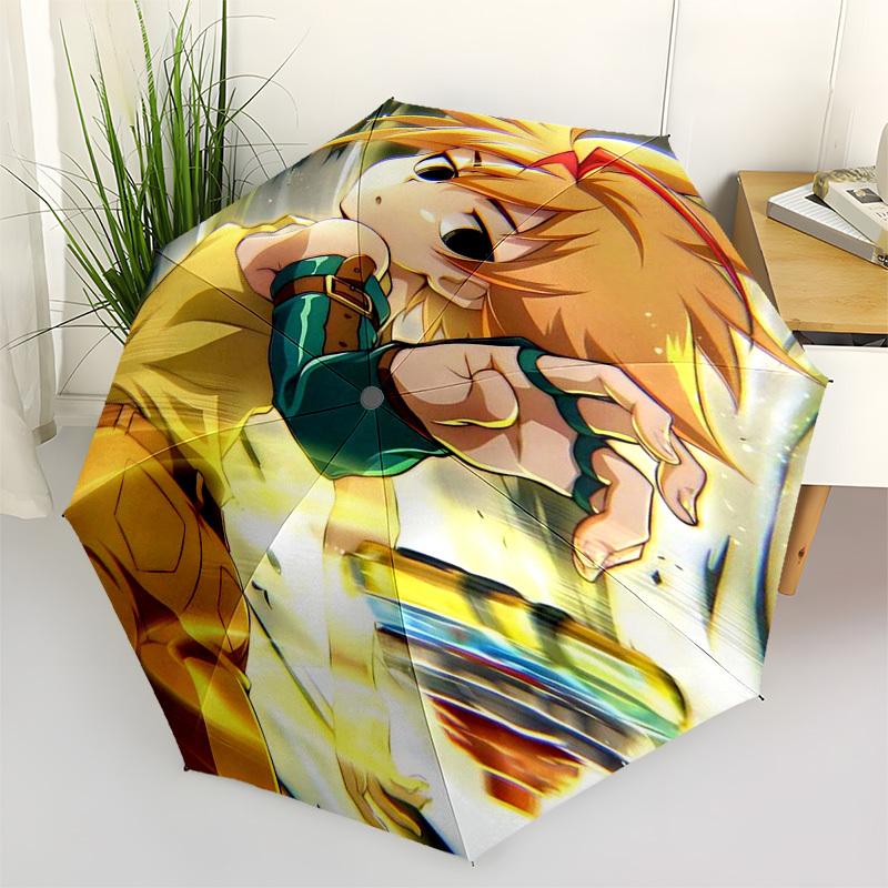 

1pc My Hero Academia Katsuki Bakugo Automatic Opening/Closing Outdoor Umbrella - Portable 3-Fold Design, 8-Bone Iron Frame Outdoor Umbrella for F