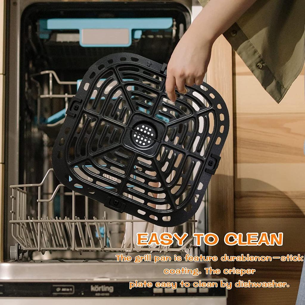 6QT Air Fryer Rack for Instants Pot Vortex Plus 6QT XL Air Fryers, Premium Air Fryer Grill Crisper Plate Pan Tray Grate Shelf Grid for Instants