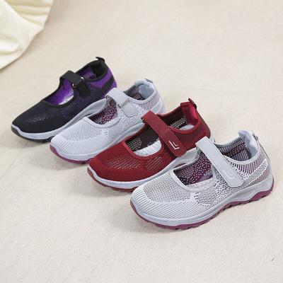 Zapatos deportivos casuales antideslizantes para mujer Zhongjianbu, suela blanda, malla transpirable primavera y verano, sandalias para madre e hijo
