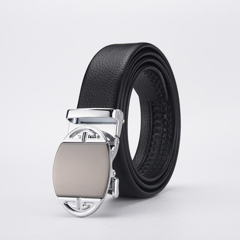 

Мужской трендовый ремень с автоматической пряжкой, мужской повседневный ремень 130Cm (Note)