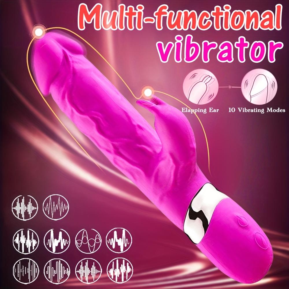 3 in 1 Rabbit Thrusting Vibrator G-Punkt Klitoris Stimulation Dildo Sexspielzeug für Erwachsene 18