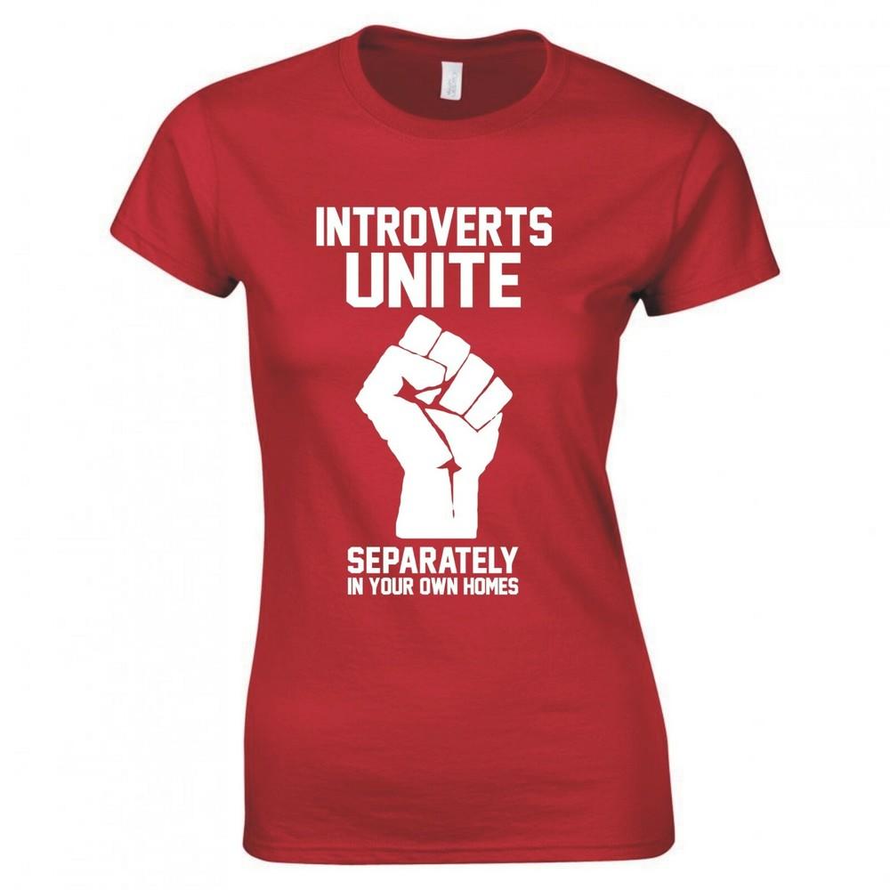 Funny Introverts Unite Skinny Fit TShirt S