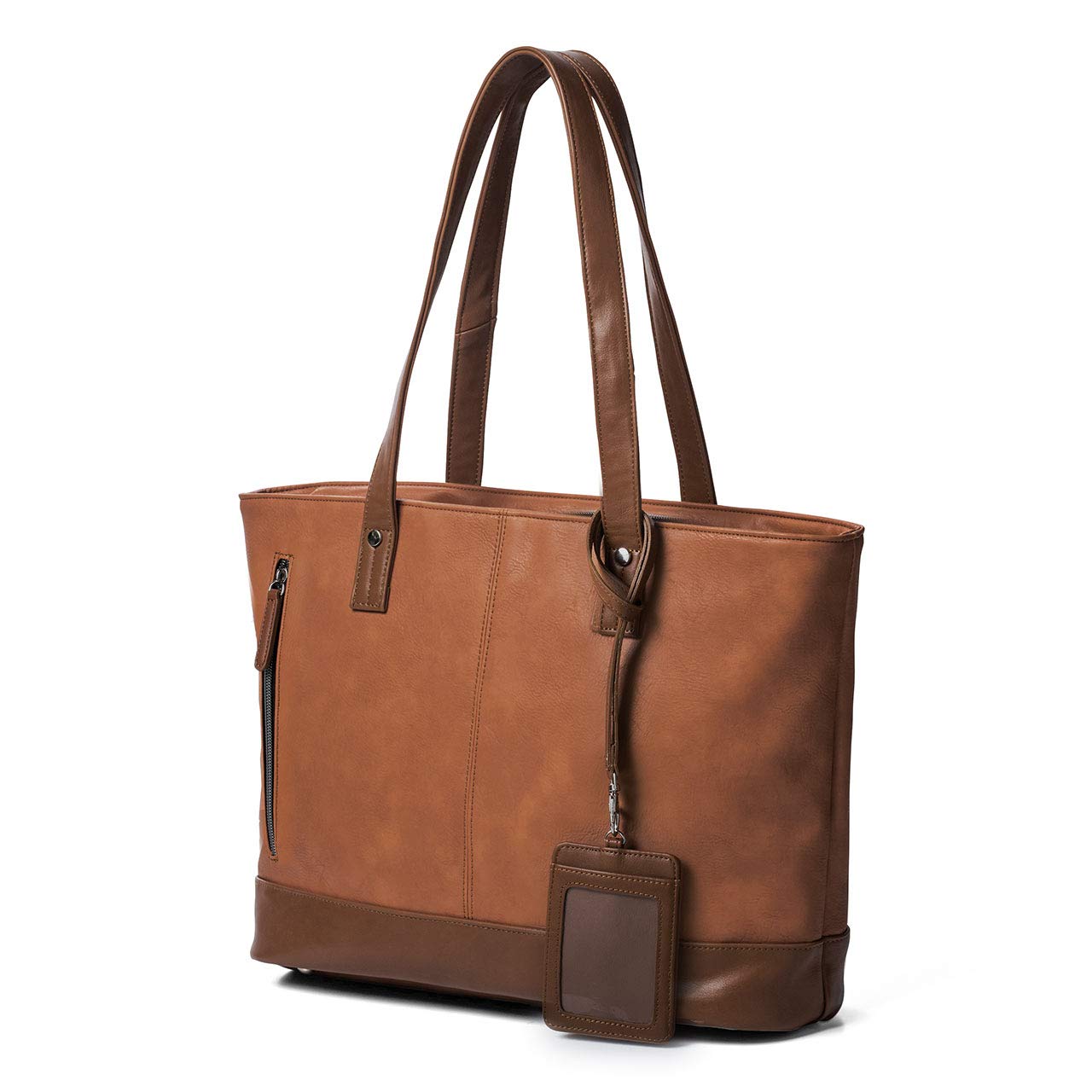 

Sanwa Direct Tote Large 9 A4 Laptop Includes Water Bottle Holder and Pass Zipper Bag, Capacity, Pockets, Size/13.3-inch Storage, Case, Closure, Brown,