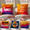 Classic PPaulaner Spezi Logo Cushion Cover Pillowcase Short Plush Invisible Zipper Room Sofa Cushion Cover