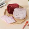 Mini Cute Square Cosmetic Bag Women Portable Earphones Lipstick Sanitary Napkins Storage Pouch Small Makeup Zipper Bags