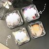 Transparent Storage Box Square Acrylic Earrings Jewelry Packaging Box Transparent Portable Grocery Storage Badge Organizer