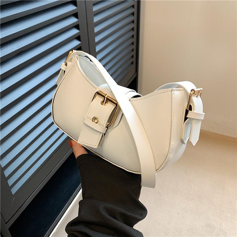 

Трендовая поясная декорация, иностранная индивидуальность, маленькая квадратная сумка 2024, новая простая и модная сумка через плечо, ретро сумка-мессенджер, женская сумка белый