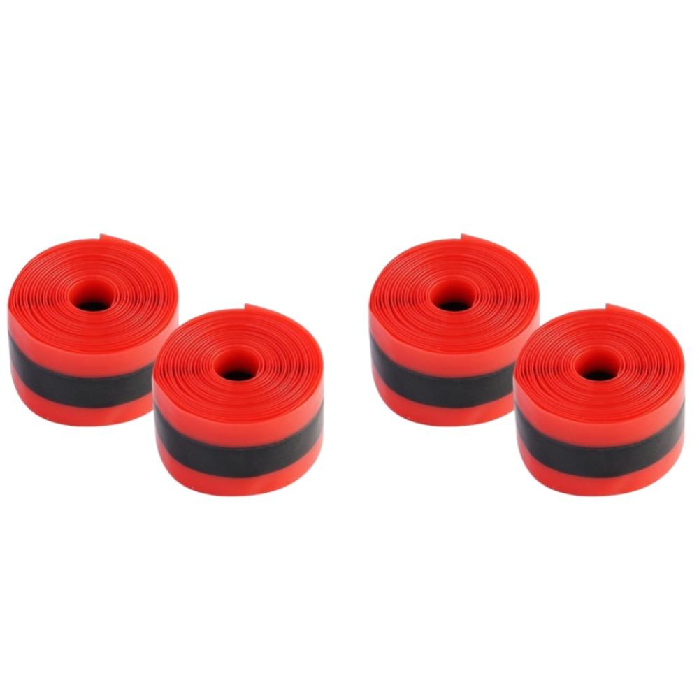 2pcs MTB Bicycle Inner Tube Anti Puncture Lining Belt Red Color Bike Tire Protector Proof 700C Road Bike Belt Tube Protector Tap