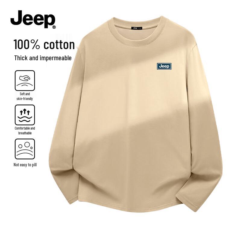 Jeep Men's Pure Cotton Long Sleeve T-Shirt