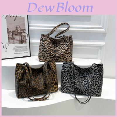 Fashionable Leopard Print Tote Bag For Women Stylish Large Capacity Pu Shoulder Bag