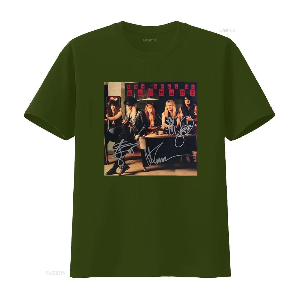 Warrant Band Signed Retro T Shirt Unisex All Size S To 4xl Nl1238 Vintage Washed Homme Top For Everyday Wear Casual Soft Versatile