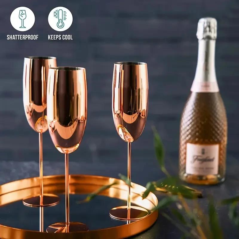 250ml Stainless Steel Wine Glasses Unbreakable Metal Cocktail Glasses ,for Drinking Cocktails and Wine At Bar and Home Cup