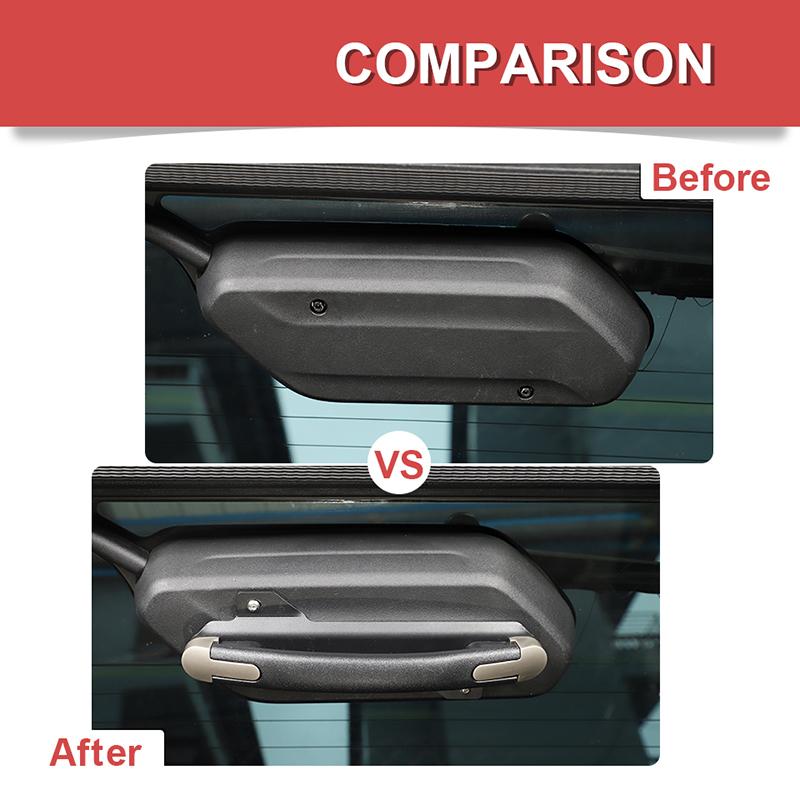 Baklucka glashandtag Grepphandtag Hållare Fäste Montering Passar För Jeep Wrangler JL 2018 Upp Interiörtillbehör