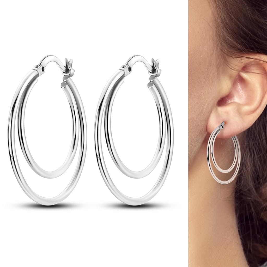 Heißer Verkauf 925 Sterlingsilber Kupfer Herz Ohrringe Passen Original Charms Creolen Für Frauen Mädchen Stecker Ohrring Feine Zirkonia Geschenke