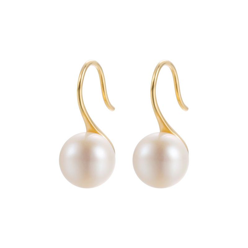 French Minimalist Style S925 Sterling Silver Pearl Stud Earrings for Women 925 Silver
