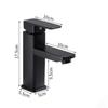 Tuqiu Black Bathroom Faucet Stainless Steel  Bathroom Basin Faucet Cold  Hot Water Basin Mixer Sink Tap Deck Mounted Wash Tap