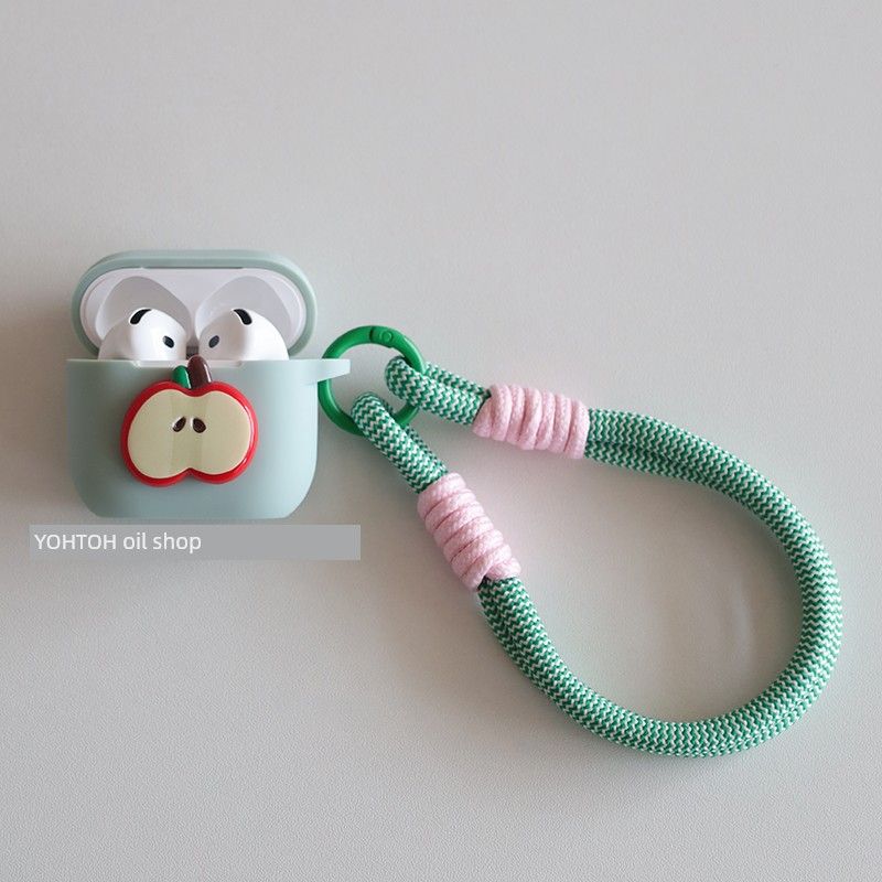 

Earphone Case Apple Airpods4 Wireless Bluetooth Protective Case Ipods3 One-Piece A1602 Soft Silicone Shatter-resistant Pro Second Generation Apple AirPods4 Fog + lanyard