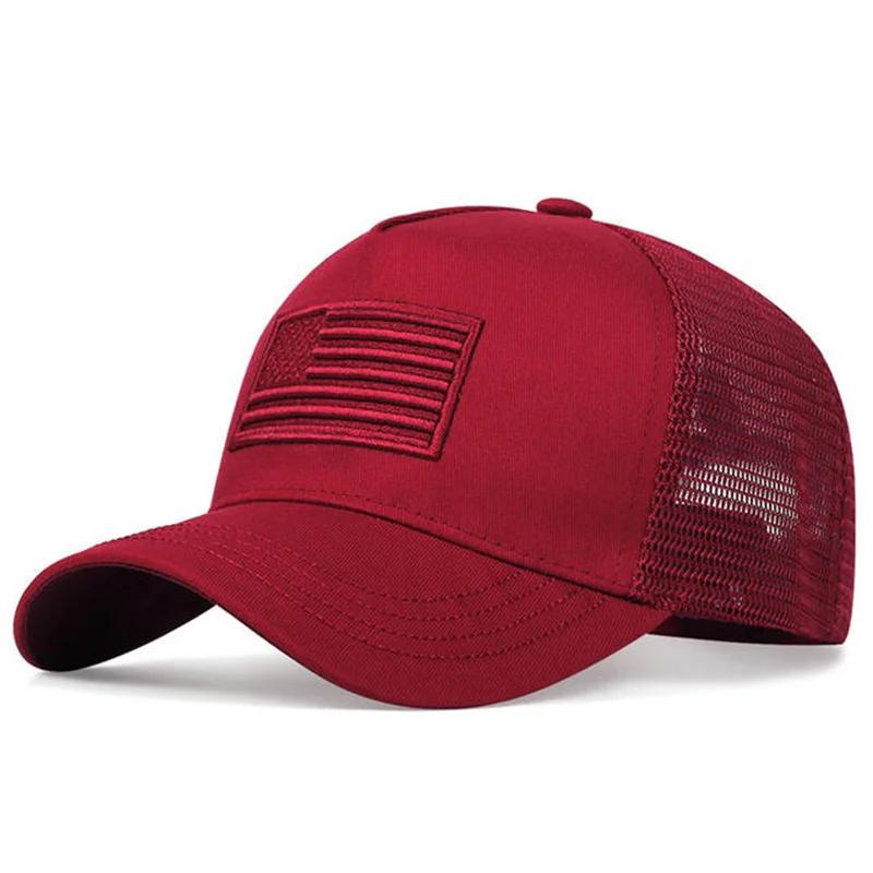 Usa Flag Mesh Baseball Cap Summer Breathable Hat Men Women Tactical Hats Unisex Hip Hop Caps Outdoor Sport Trucker Hats
