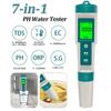 7-in-1 Water Tester Digital PH Tester High Accuracy PH/TDS/EC/SG/ORP/Salt/Temp Meter Multifunctional LED Display for Hydroponics