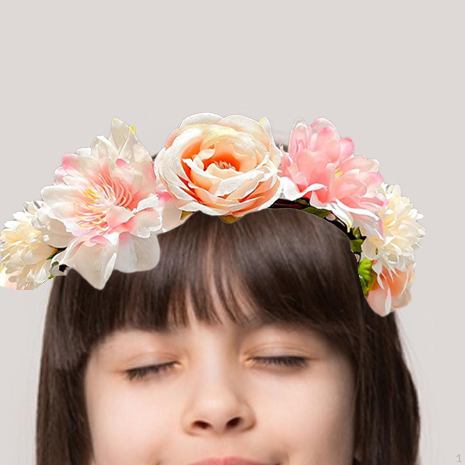 

Цветочная повязка на голову в стиле бохо с цветочной короной для праздника свадьбы подружки невесты на морском пляже Style B