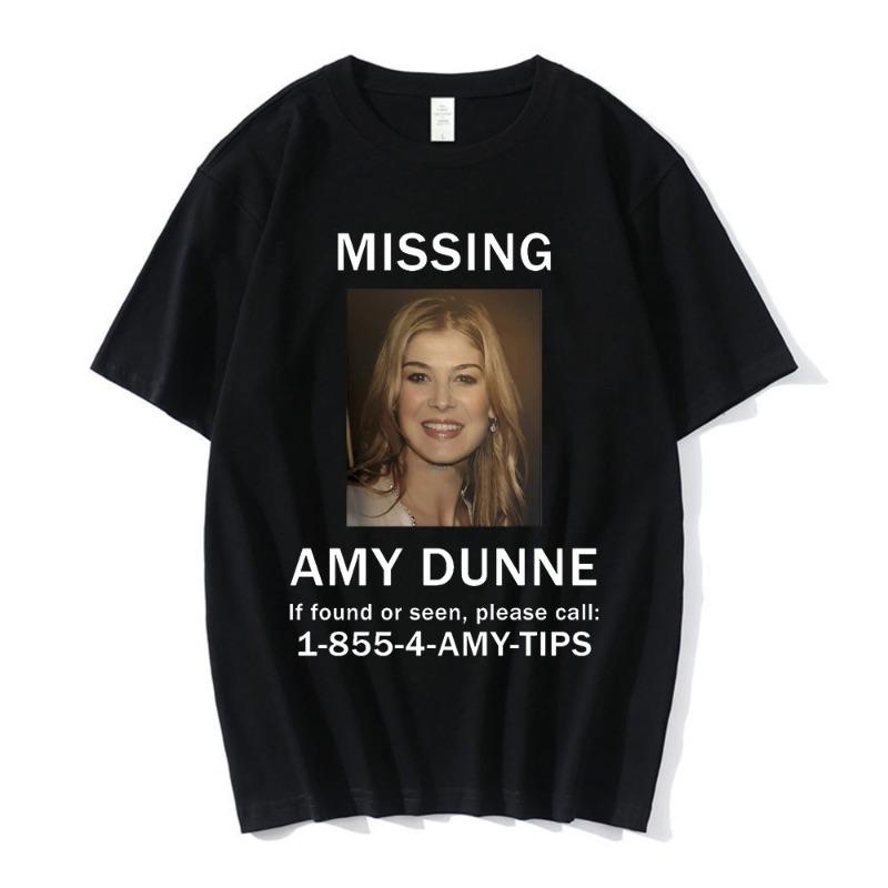Amy Dunne Missing Poster Hip Hop Rapper Men Women T-shirt 100% Cotton