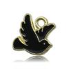 Korean Alloy Drip Oil Pigeon Pendant for DIY Jewelry & Hair Accessories