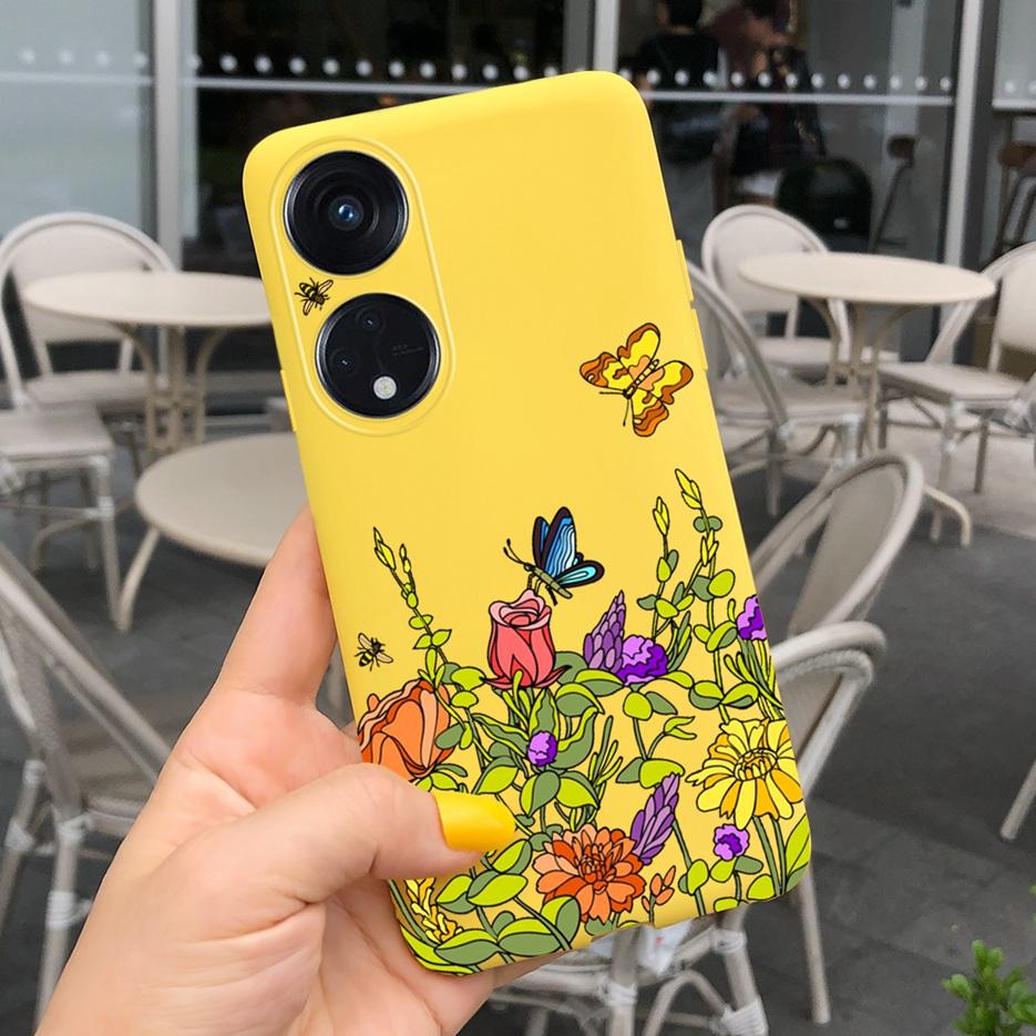 For Oppo Reno 8T 4G Case CPH2481 Luxury Art Printed Cover Silicone Soft TPU Phonw Case For Oppo Reno8 T 5G Reno 8T Reno8T Bumper
