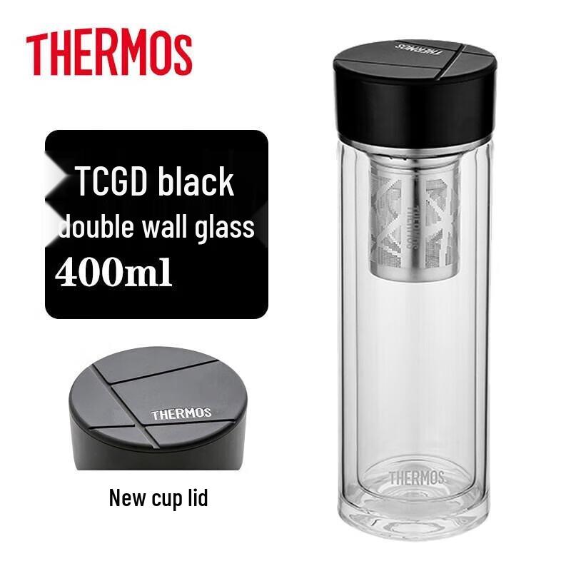 Thermos Double-Walled Glass Water Bottle
