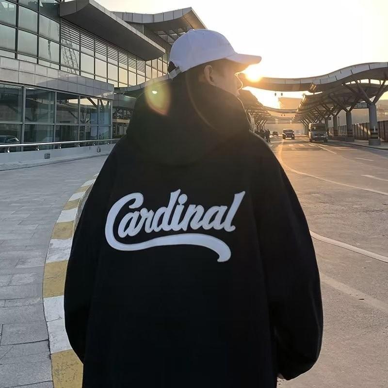 

M-8XL Hoodie Men s Large Sweater Hoodie Loose Fashion American Classic Letter Printed Long Sleeve Double Shirt S