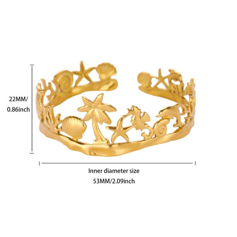 Fashion Wind Flower Love Stainless Steel Bracelet Women's K Gold Plated Geometric Women's Bracelet Jewelry Hot Sale