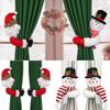 New Snowman Curtain Clasp Santa Claus Easy To Use Band Tiebacks Durable Fastener Buckle Clamp